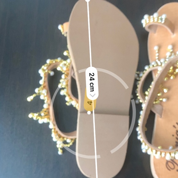 Handmade in Greece leather pearl and jewel sandals - Picture 8 of 8